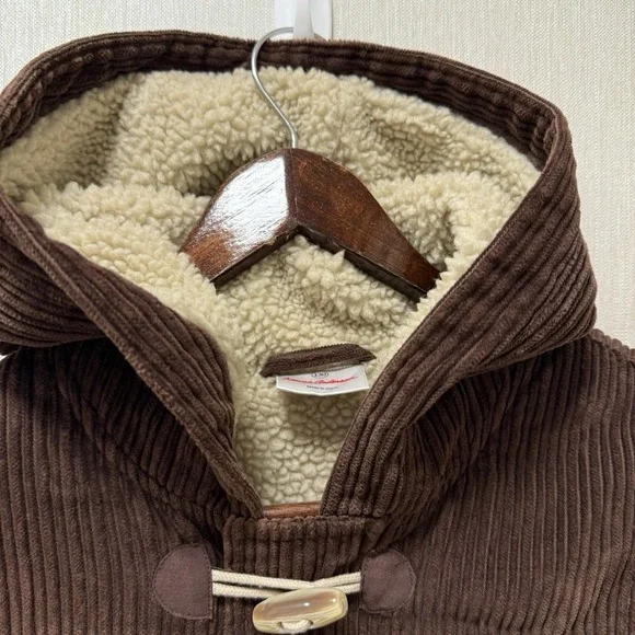 Hanna Andersson Brown Corduroy Toggle Close Coat 130 Sz 8 Kids - Picture 5 of 9